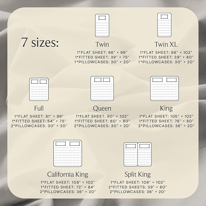 LuxClub 5 PC Split King Sheet Set, Breathable Luxury Bed Sheets, Deep Pockets - Image 4