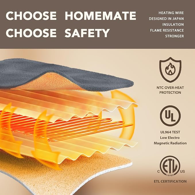 Homemate Electric Heated Blanket Full Size - Image 3