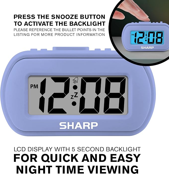 Sharp Digital Alarm Clock – Tactile Case - Image 5