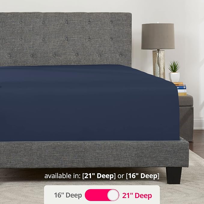 DeaLuxe Deep Pocket Queen Fitted Sheet – 17” - Image 3