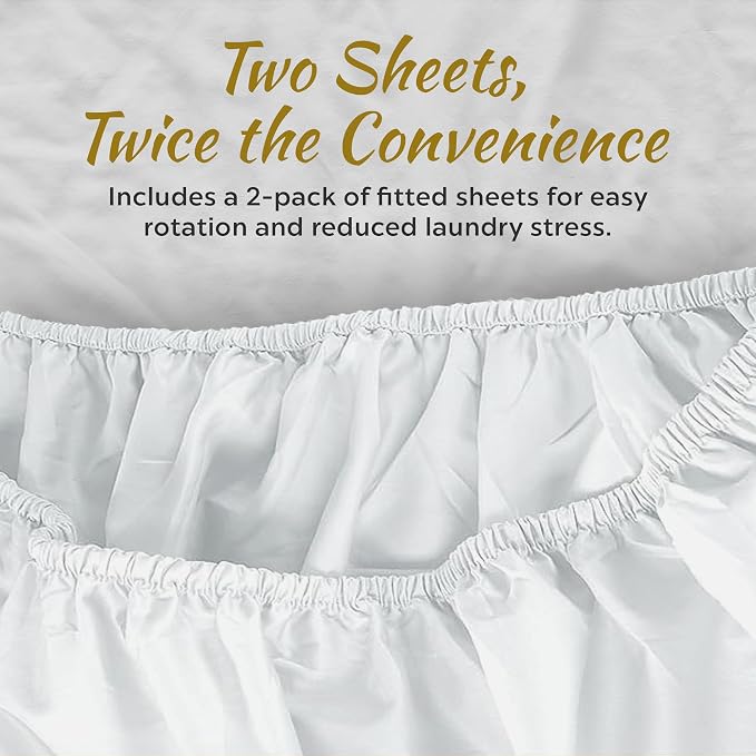Microfiber 2 Twin XL Fitted Bottom Bed Sheets 1800 Ultra Soft and Comfy - Image 3
