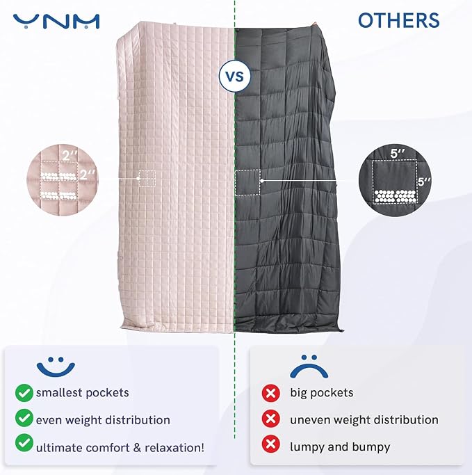 YnM Cooling Weighted Blanket for Adults, 15lbs Heavy Bed Throw Comforter - Image 6