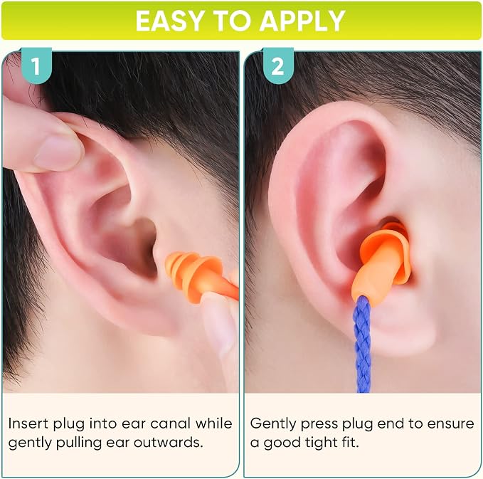 TICONN 12 Pairs Reusable Silicone Ear Plugs - Image 9