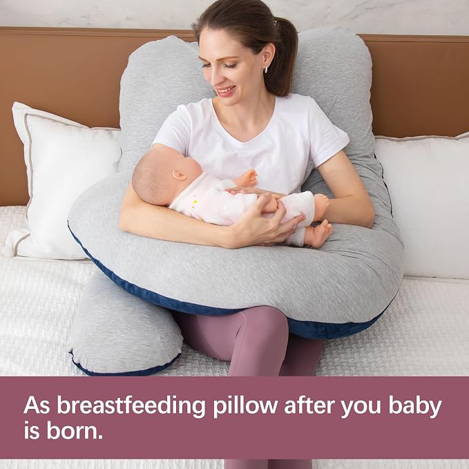 MOON PINE Pregnancy Pillow, U Shaped Full Body Pillow - Image 6
