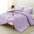 CozyLux Lavender Full Size Comforter Set, 3 Pieces Light Purple Solid by CozyLux