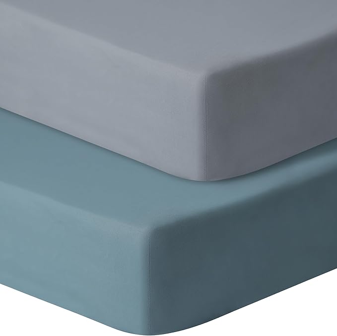GUNTAIL Baby Crib Sheets for Boys Girls, 2 Pack Fitted Crib Sheet for Standard by GUNTAIL