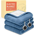 HOMLYNS LuxeHeat Heated Blanket Electric Blanket King Size, Soft Flannel Sherpa by HOMLYNS