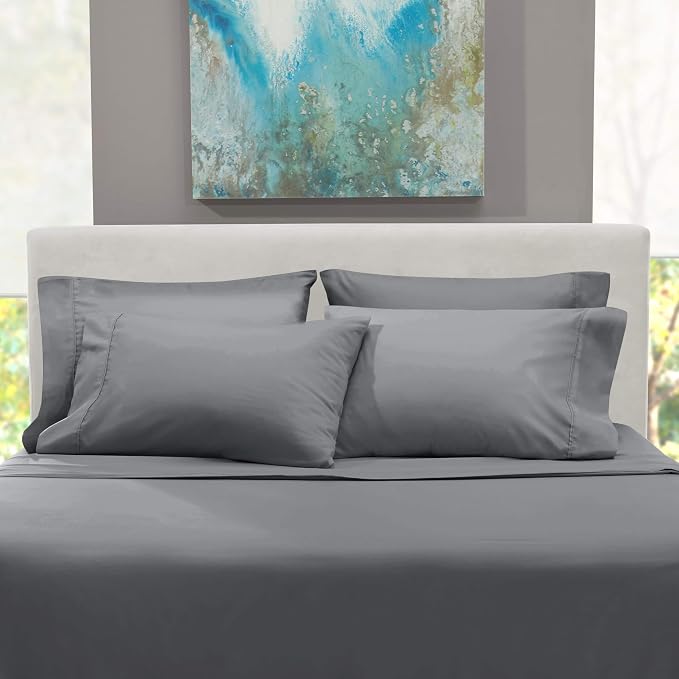 Hearth & Harbor Luxury Soft 6 Piece Bed Sheet Set Extra Deep Pocket Fitted - Image 7