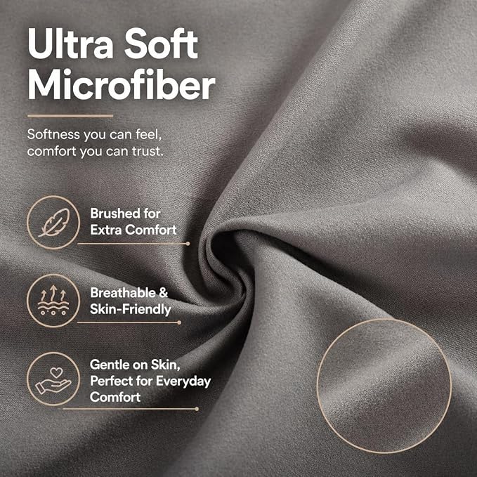 EVOLIVE Ultra Soft Microfiber Body Pillow Cover/Pillowcases 21"x54" - Image 6