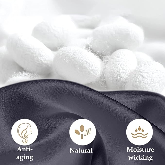 INSSL Silk Pillowcase for Women, Mulberry Silk Pillowcase for Hair and Skin and - Image 4