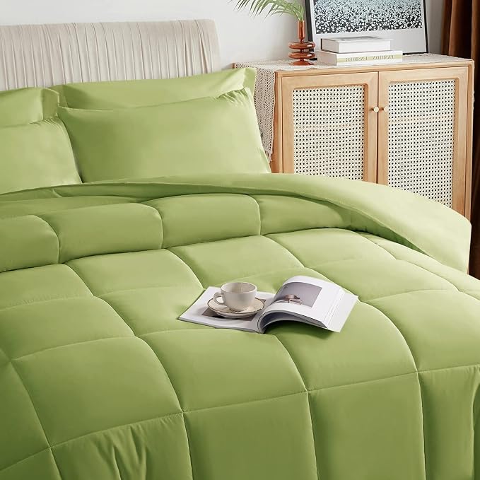 TAIMIT Sage Green Full Size Comforter Set by TAIMITBedingSets