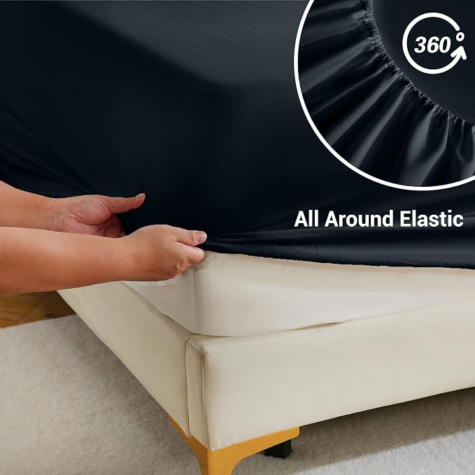 Bulk Twin Fitted Sheet Only Deep Pocket 6 Pack, Quick Sort Bottom Bed Sheets - Image 2