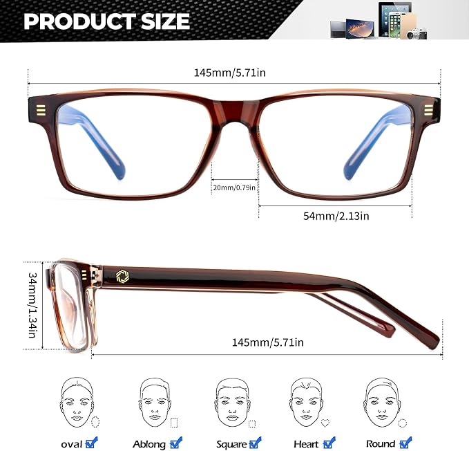 ANYLUV Blue Light Glasses Men Woman, Eye Strain Relief Eye Protection - Image 4