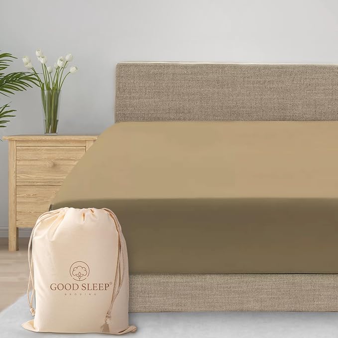 Good Sleep Bedding California King Fitted Sheet, 800 TC Cal King Fitted Sheet by GoodSleepBedding