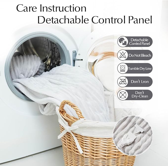 SNUGSUN Heated Blanket Throw Size, Soft and Cozy Electric Heating Blanket - Image 8