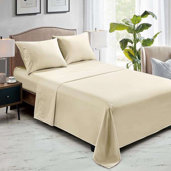 FreshCulture Twin Flat Sheets Only, Soft Microfiber Bedding Sheets - Image 6