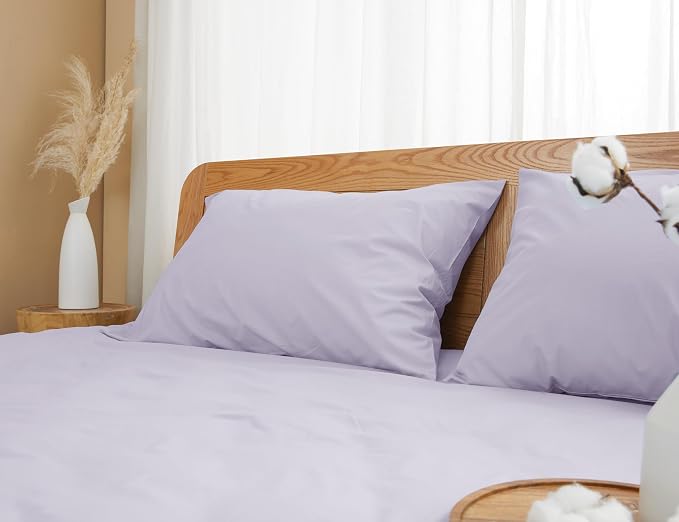 Pillow Cases, Standard Queen Size Cotton Percale Weave Pillowcases, Pre-Shrunk - Image 7