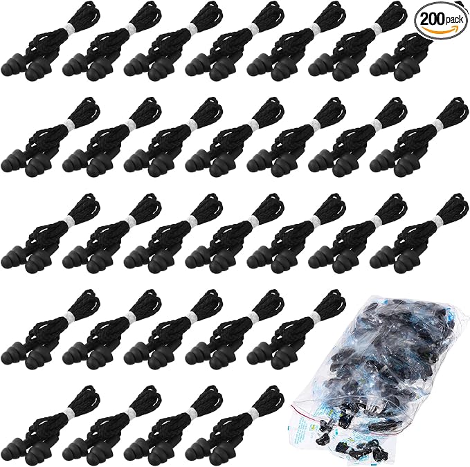 Tondiamo 200 Pairs Ear Plugs Reusable Silicone Earplugs by Tondiamo