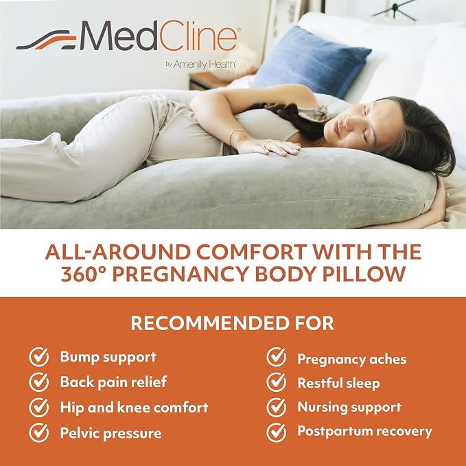 MedCline Pregnancy Pillow, Full Body Maternity Pillow - Image 2