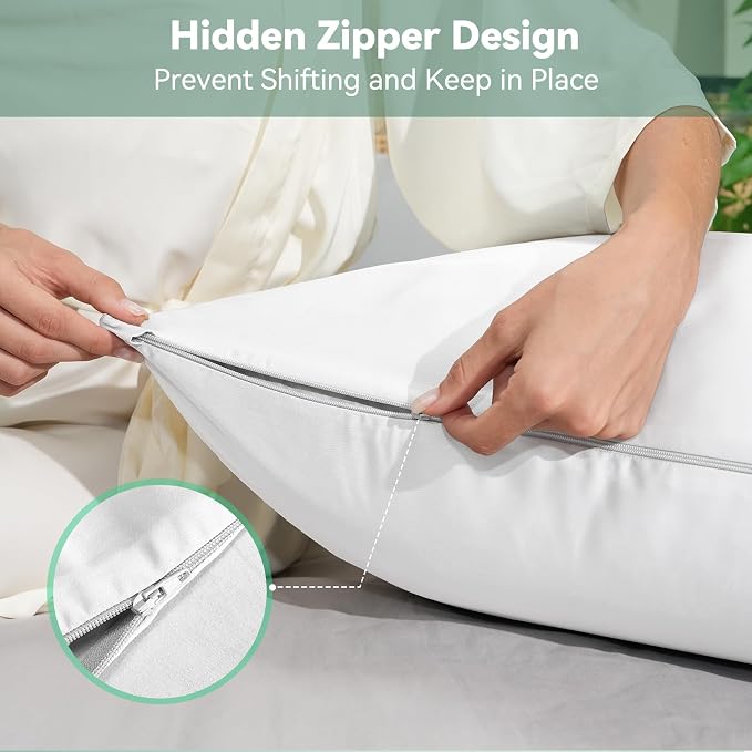 Cooling Curved Pillowcase for Side Sleeper Pillow - Image 6