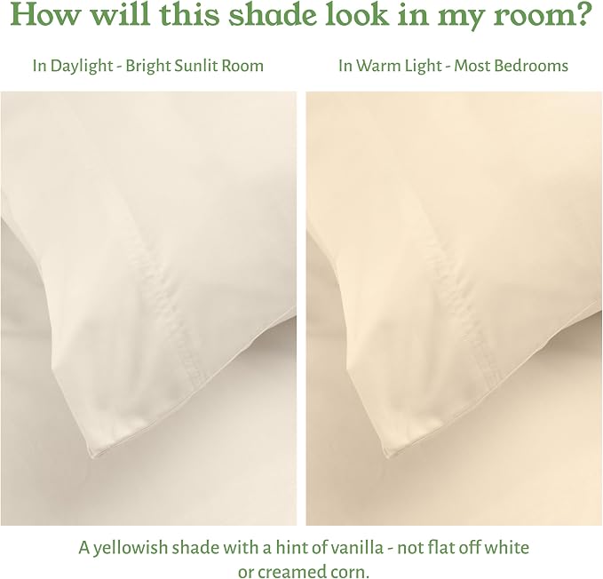 California Design Den 100% Organic Cotton Twin XL Fitted Sheet Only, Deep - Image 5