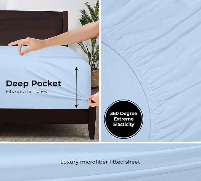 Royale Linens Fitted Sheet King - Image 3