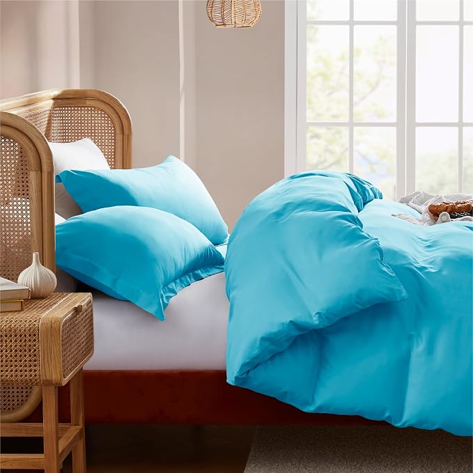 Nestl Bright Blue Duvet Cover Queen Size - Image 7