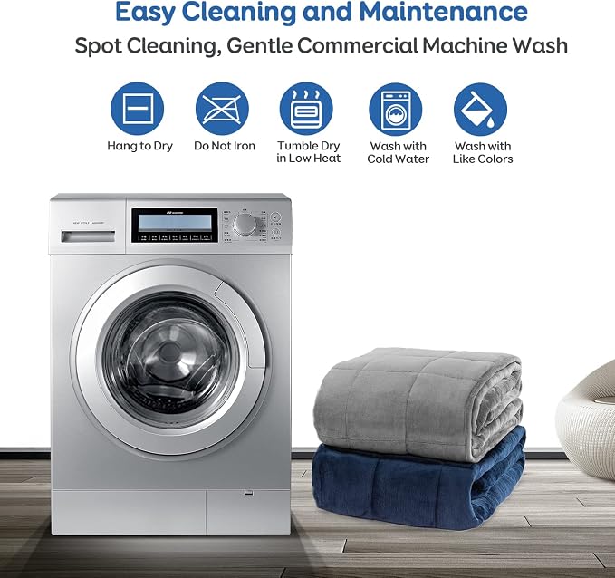 Cottonblue Sherpa Fleece Weighted Blanket 12lbs, Flannel Cozy Plush Bed Throw - Image 7