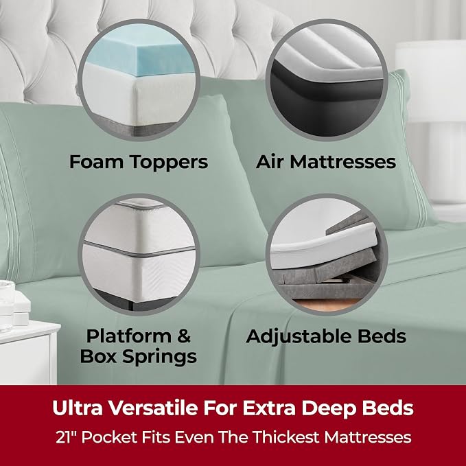 Mellanni Extra Deep Queen Sheets - Image 2
