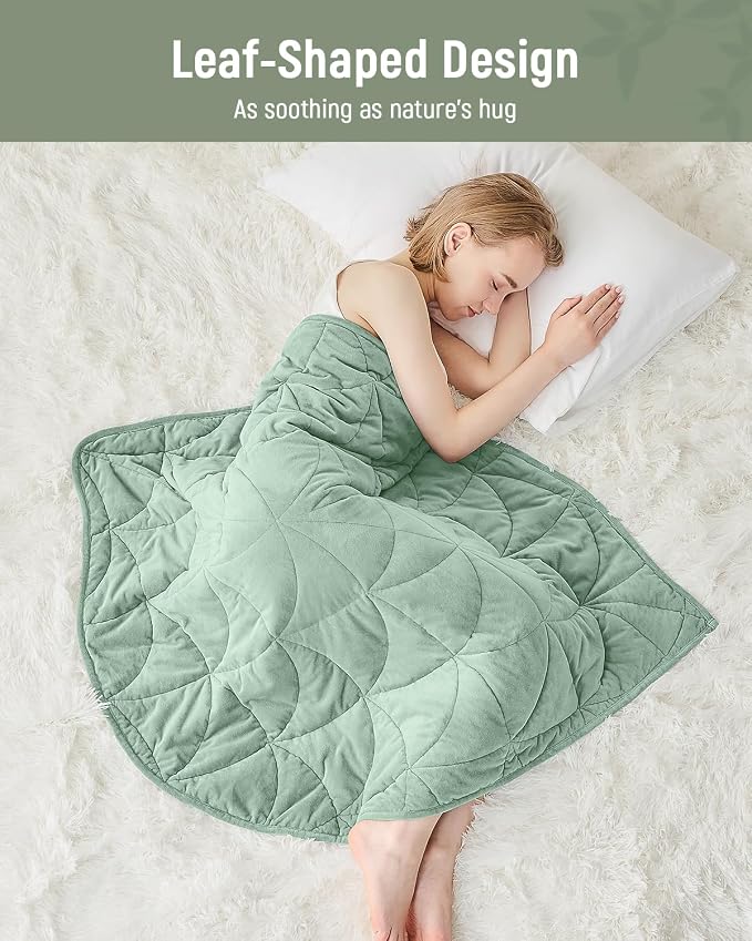 Weighted Lap Blanket 7 lbs for Adults, Luxury Soft Small Weighted Blanket - Image 4
