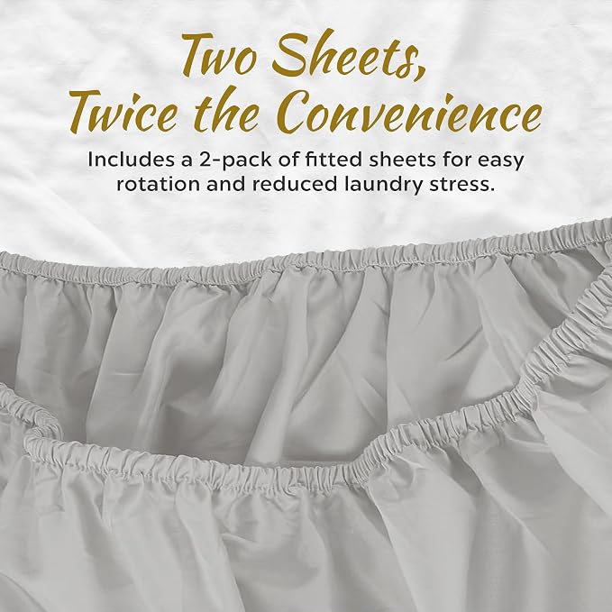 Micro Fiber 2 Twin XL Fitted Bed Sheets 1800 Ultra Soft and Comfy - Image 3