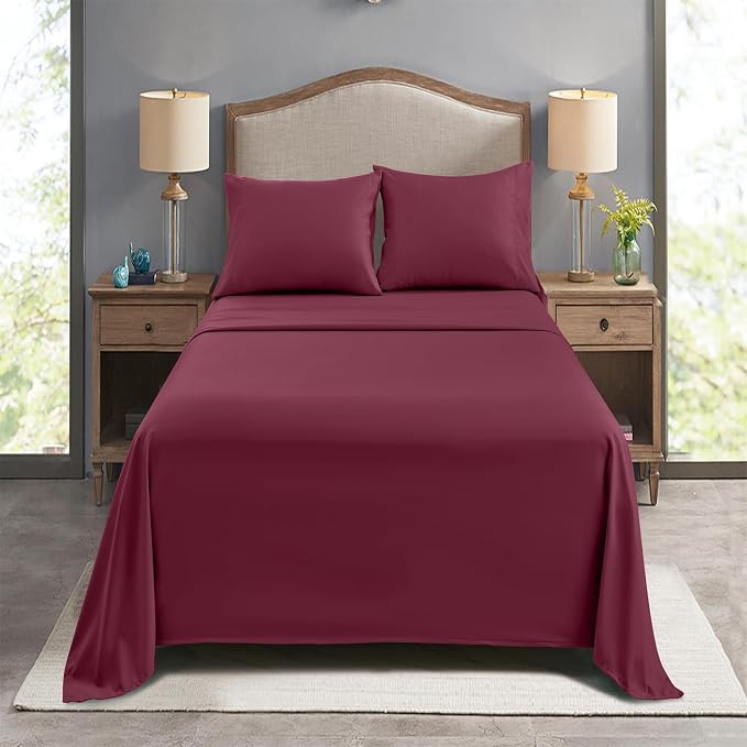 FreshCulture Queen Flat Sheets Only, Soft Microfiber Bedding Sheets - Image 7