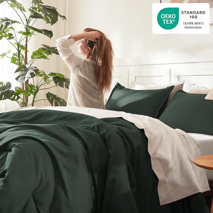 Litanika California King Comforter Set Forest Green - Image 4
