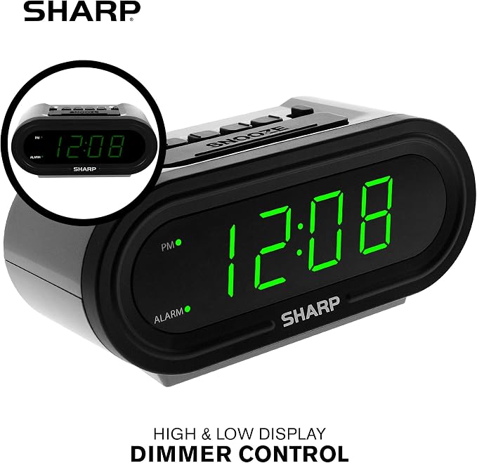 Sharp AccuSet Automatic Smart Alarm Clock – Self-Setting Digital Clock - Image 5