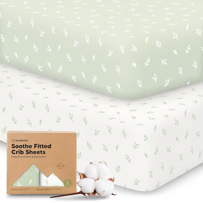 KeaBabies 2-Pack Organic Crib Sheets by KeaBabies