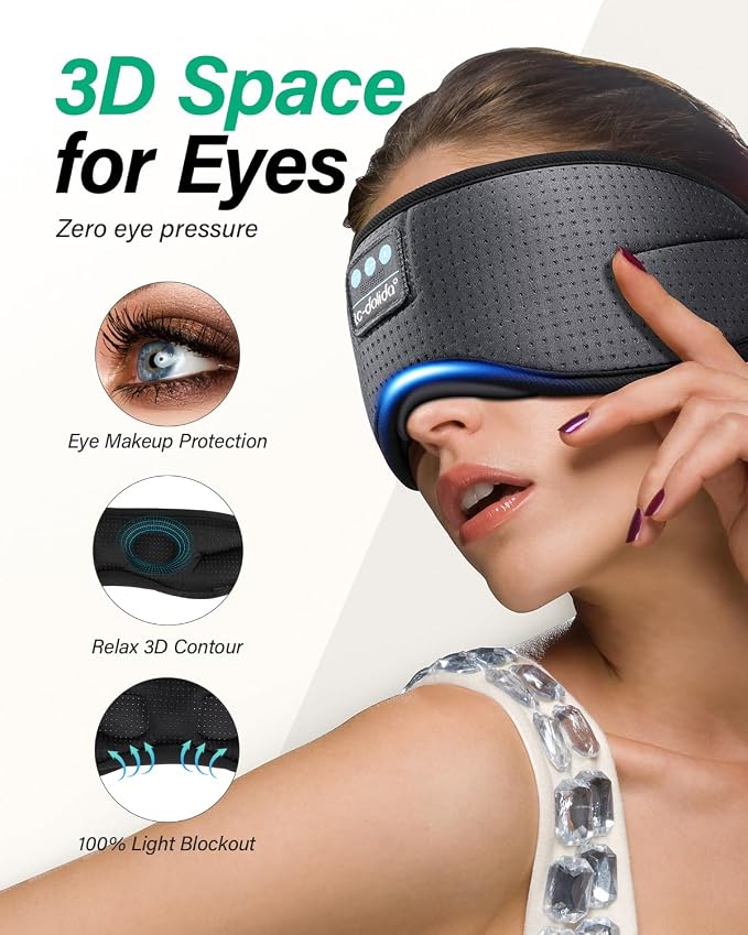 LC-dolida Sleep Headphones, Sleep Mask - Image 2
