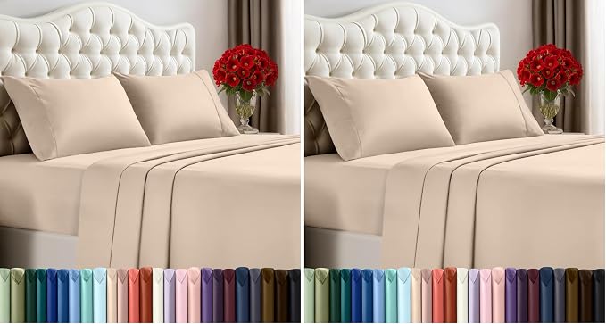 Utopia Bedding Full Sheet Set – 4 Piece Bed Sheets by UTOPIABEDDING