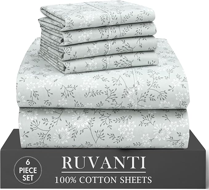 RUVANTI 6 Pcs Cotton Sheets by Ruvanti