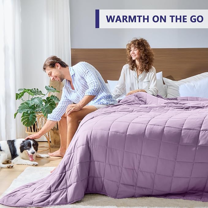 King Size Weighted Blanket for Adults Cooling Heavy Blanket for Sleeping - Image 3