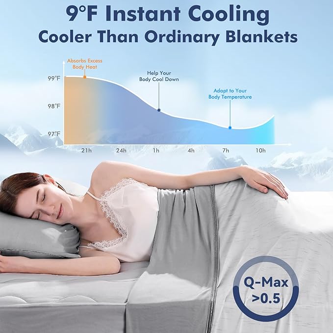 Elegear Cooling Blanket for Hot Sleepers, Double-Sided Arc-Chill® 3.0 Cooling - Image 2