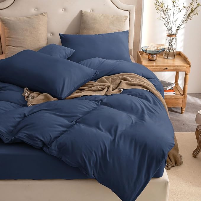PURE ERA Jersey Knit Duvet Cover Set 100% T-Shirt Cotton Super Soft Comfy 3pc - Image 4