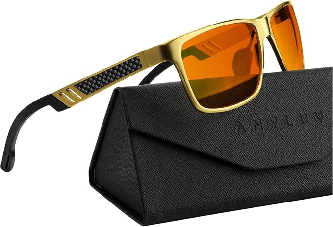 ANYLUV Blue Light Blocking Glasses Men Computer Gaming Glasses Lightweight by ANYLUV