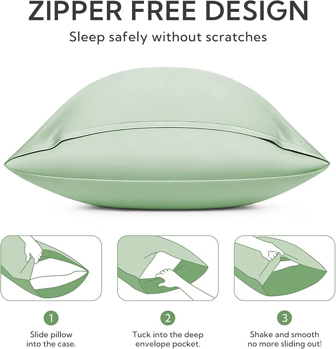 MR&HM King Pillow Cases Set of 2, Cooling Pillow Case - Image 6