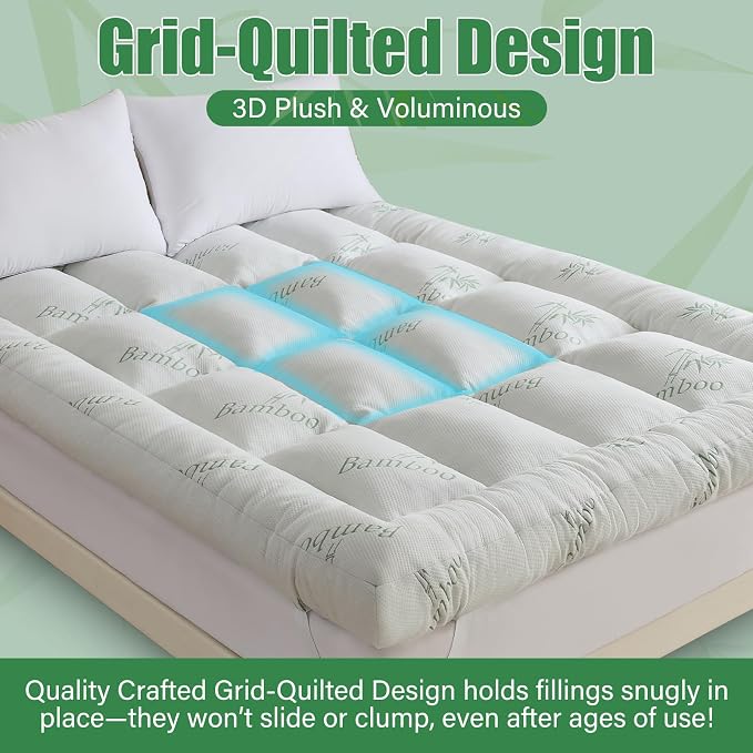 WhatsBedding 5 Inch Memory Foam Mattress Topper King Size - Image 6