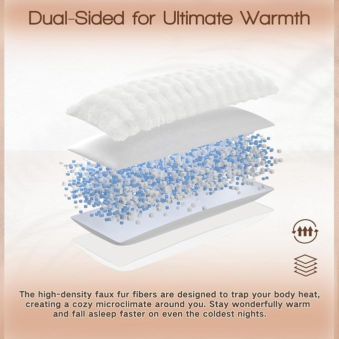 YZ HOME Faux Fur Fluffy Body Pillow - Image 5