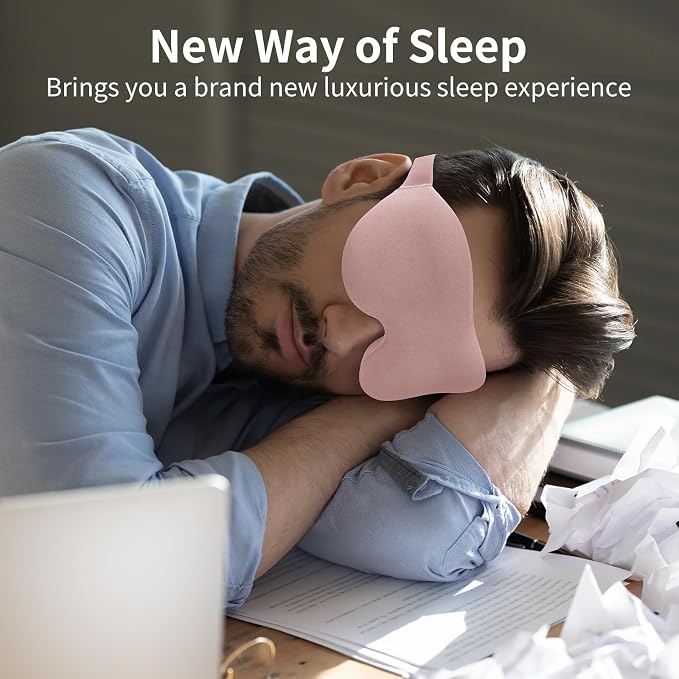 NEWVANGA Sleep Mask for Back and Side Sleeper, Block Out Light, Luxury Sleeping - Image 7