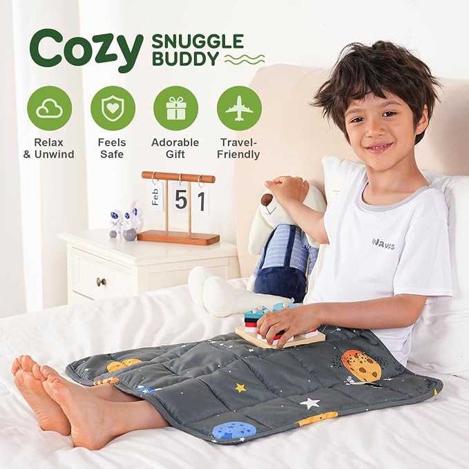 Sivio Weighted Lap Blanket 2lb, Small Cute Lap Pad, Soft Cooling Heavy Blankets - Image 2