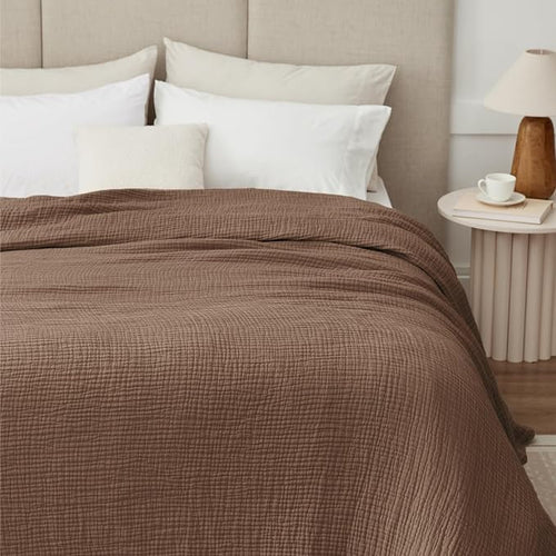 100% Cotton Muslin Blanket Twin 60" x 80", Breathable and Lightweight Cotton - Image 2