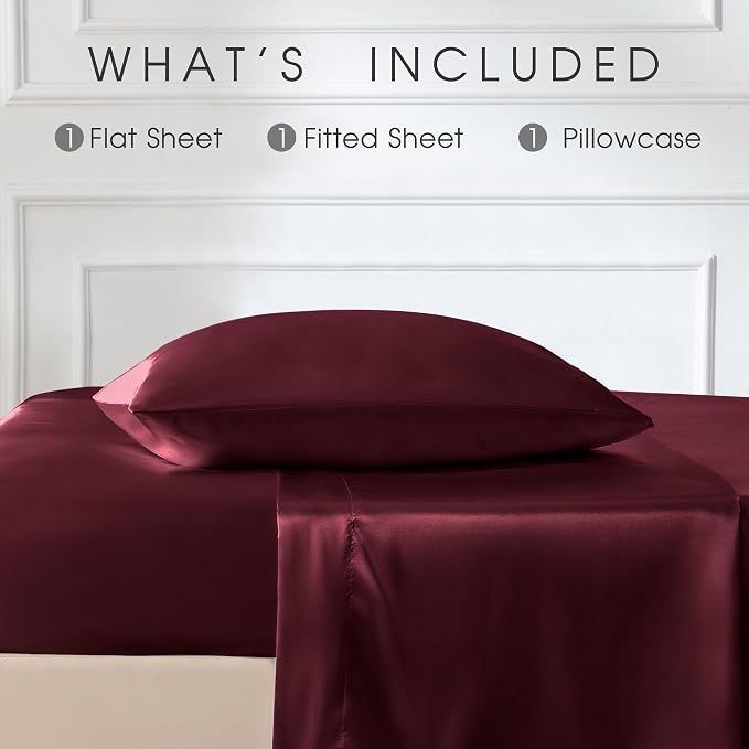 FreshCulture Satin Sheets Twin XL Bed Set - Image 3