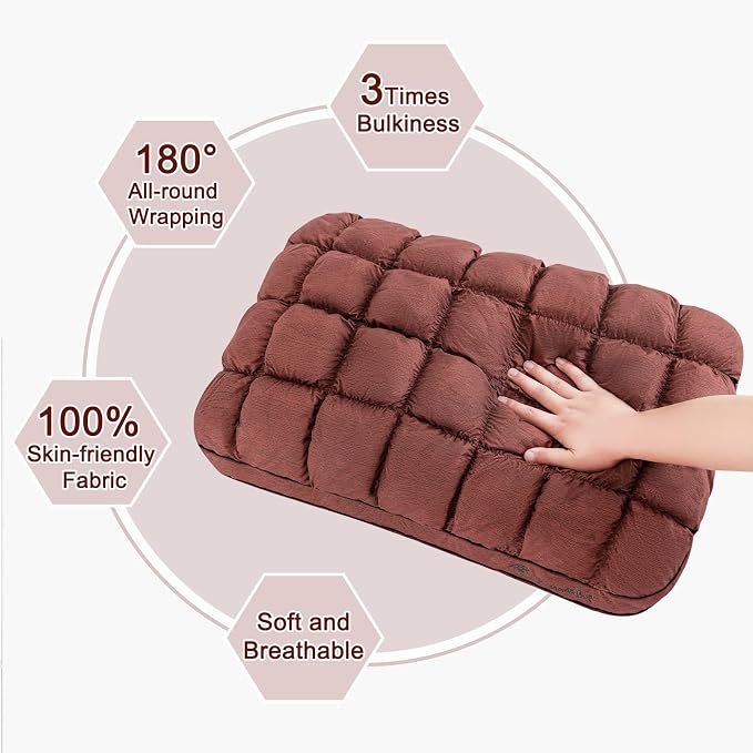 YOUR MOON Fluffy Support Bed Pillow Queen Size, Super Soft Premium Down - Image 7